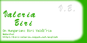 valeria biri business card